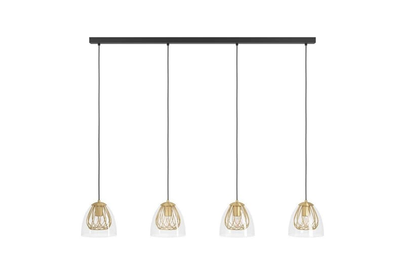 Kattopendel Eglo Jazminia Messinki/Kirkas, neljällä lampulla - Valaistus - Sisävalaistus & lamput - Ikkunavalaisimet - Ikkunavalaisin riippuva