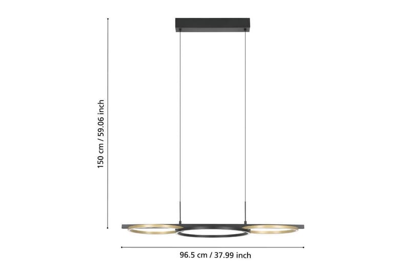 Kattopendel Eglo Lanacera Musta/Kulta - Valaistus - Sisävalaistus & lamput - Ikkunavalaisimet - Ikkunavalaisin riippuva
