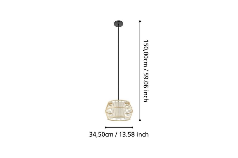 Kattopendel Eglo Monterroso Luonnollinen - Valaistus - Sisävalaistus & lamput - Ikkunavalaisimet - Ikkunavalaisin riippuva