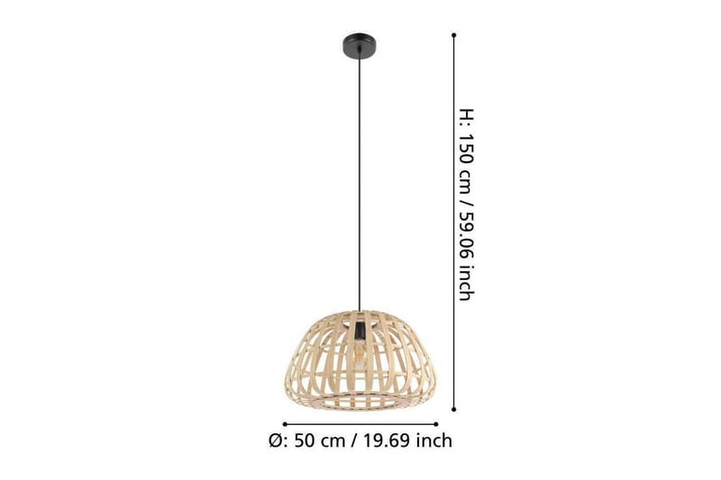 Kattopendel Eglo Montezuelo Puu 50 cm - 50 cm - Valaistus - Sisävalaistus & lamput - Ikkunavalaisimet - Ikkunavalaisin riippuva