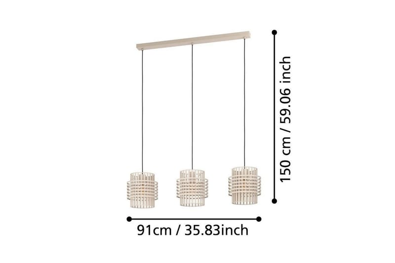 Kattopendel Eglo Oltamar Hiekka, 3 Lamppua - Valaistus - Sisävalaistus & lamput - Ikkunavalaisimet - Ikkunavalaisin riippuva