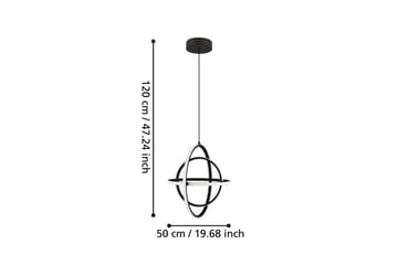 Kattopendel Eglo Retornio Musta/Valkoinen 50 cm - 50 cm - Valaistus - Sisävalaistus & lamput - Ikkunavalaisimet - Ikkunavalaisin riippuva
