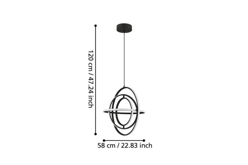 Kattopendel Eglo Retornio Musta/Valkoinen 58 cm - 58 cm - Valaistus - Sisävalaistus & lamput - Ikkunavalaisimet - Ikkunavalaisin riippuva