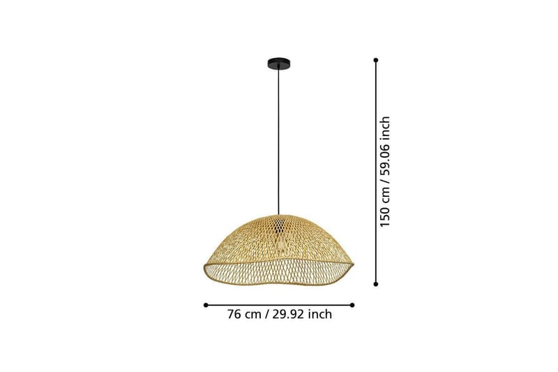 Kattopendel Eglo Sambucona Puu/Musta 72 cm - 72 cm - Valaistus - Sisävalaistus & lamput - Ikkunavalaisimet - Ikkunavalaisin riippuva