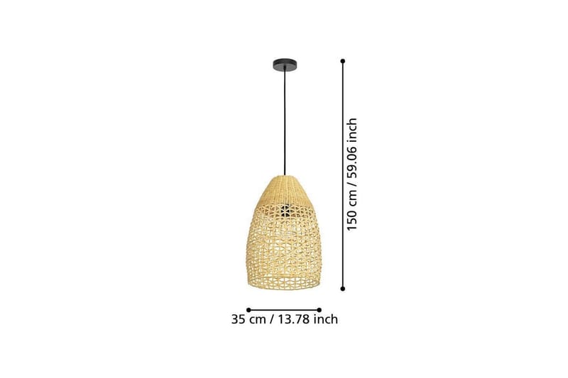 Kattopendel Eglo Sambucona Puu/Musta 35 cm - 35 cm - Valaistus - Sisävalaistus & lamput - Ikkunavalaisimet - Ikkunavalaisin riippuva