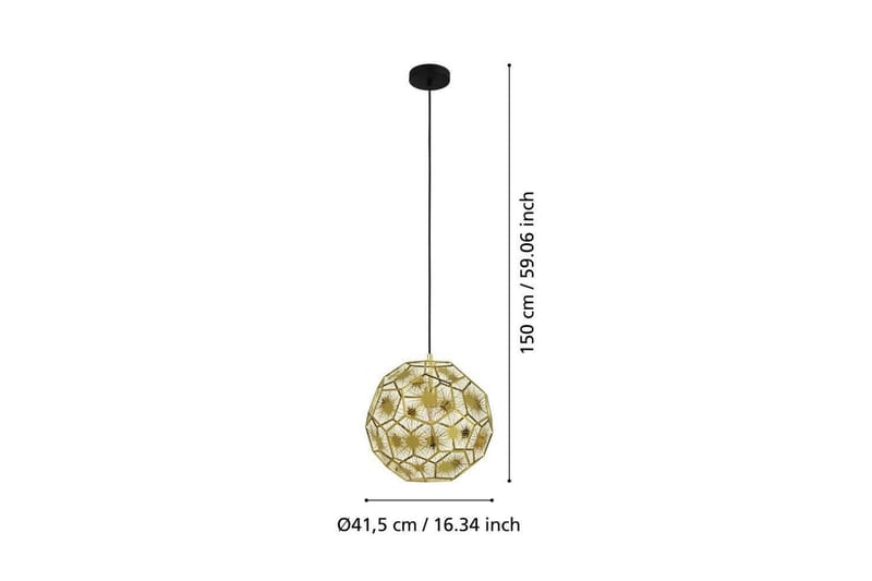 Kattopendel Eglo Skoura Pyöreä Messinki 41 cm - 41 cm - Valaistus - Sisävalaistus & lamput - Ikkunavalaisimet - Ikkunavalaisin riippuva