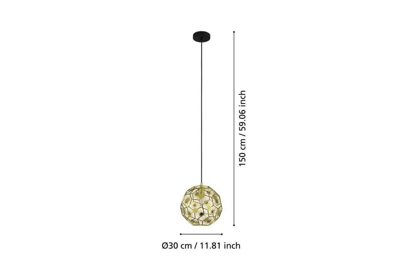 Kattopendel Eglo Skoura Pyöreä Messinki 30 cm - 30 cm - Valaistus - Sisävalaistus & lamput - Ikkunavalaisimet - Ikkunavalaisin riippuva