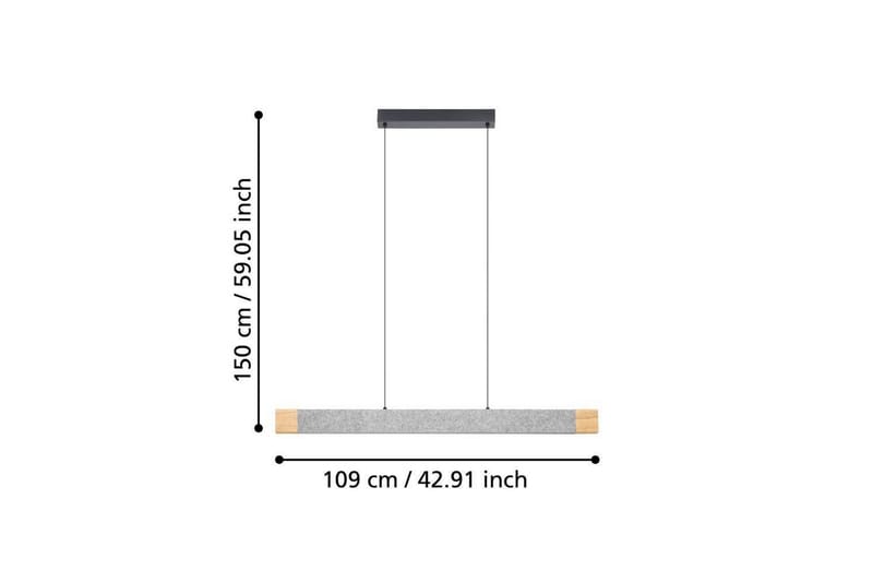 Kattopendel Eglo Vallelado Pitkä Musta/Harmaa Puu - Valaistus - Sisävalaistus & lamput - Ikkunavalaisimet - Ikkunavalaisin riippuva