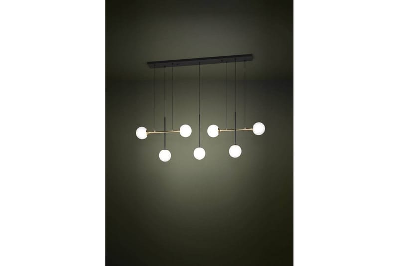 Kattopendel Eglo Paz Opalivalkoinen/Musta Messinki, jossa 7 Lamppua - Valaistus - Sisävalaistus & lamput - Ikkunavalaisimet - Ikkunavalaisin riippuva