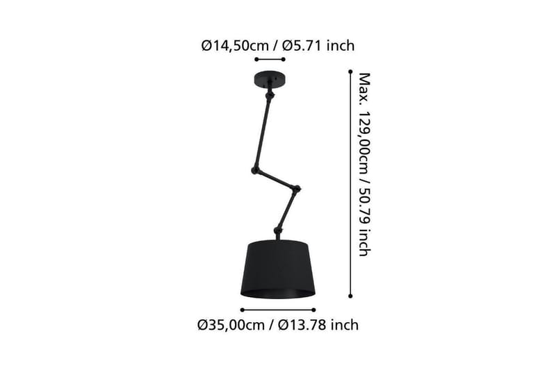 Kattopendel Eglo Pistunio Musta - Musta - Valaistus - Sisävalaistus & lamput - Ikkunavalaisimet - Ikkunavalaisin riippuva