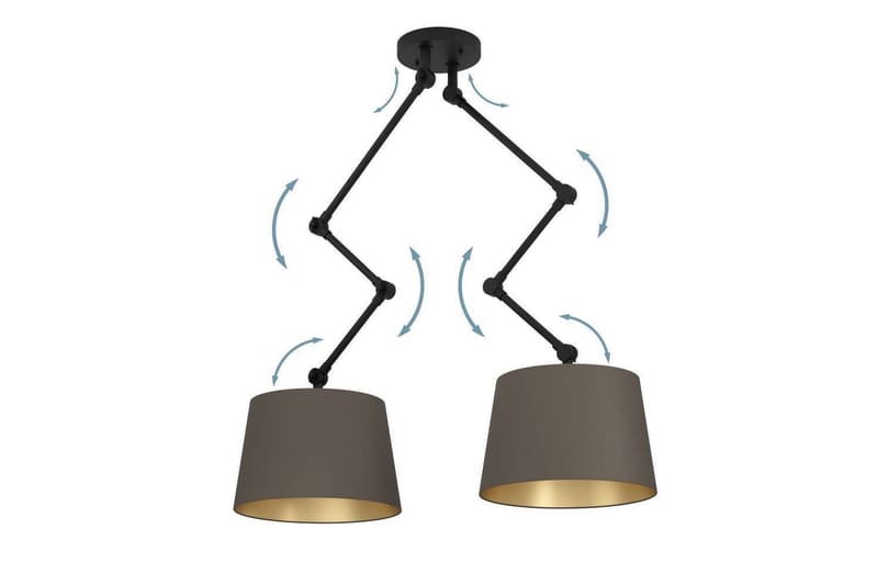 Kattopendel Eglo Pistunio Cappuccino/Messinki/Musta 2 Lampulla - Valaistus - Sisävalaistus & lamput - Ikkunavalaisimet - Ikkunavalaisin riippuva