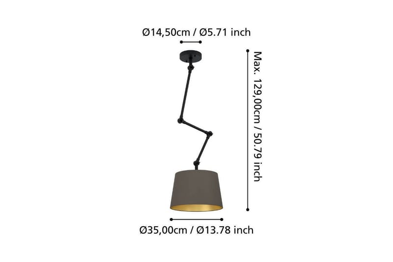 Kattopendel Eglo Pistunio Cappuccino/Messinki/Musta - Cappuccino/Messinki/Musta - Valaistus - Sisävalaistus & lamput - Ikkunavalaisimet - Ikkunavalaisin riippuva