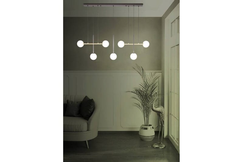 Kattopendel Eglo Paz Opalivalkoinen/Musta Messinki, jossa 7 Lamppua - Valaistus - Sisävalaistus & lamput - Ikkunavalaisimet - Ikkunavalaisin riippuva