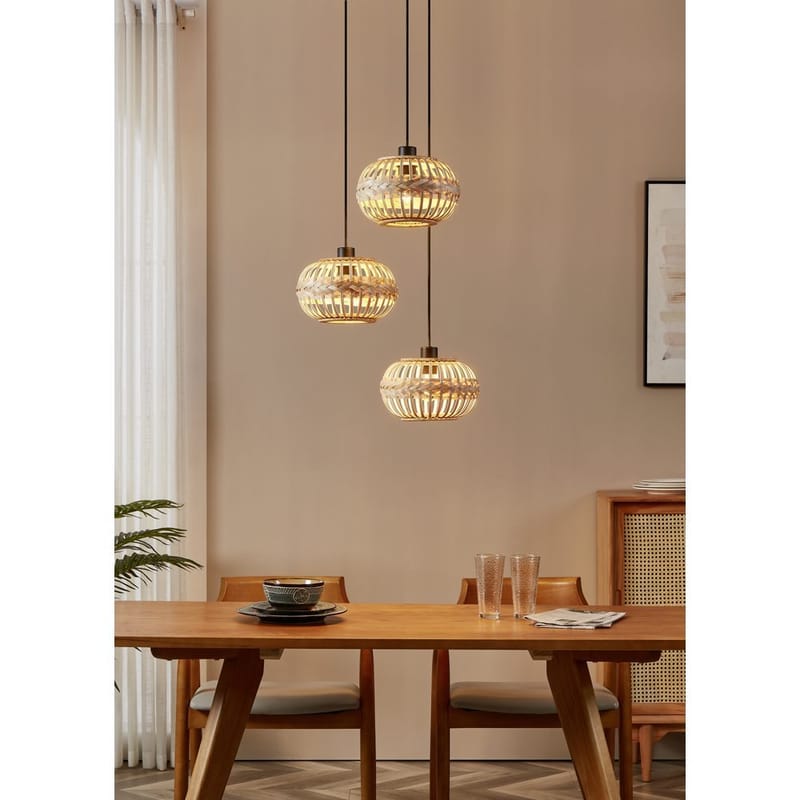 Kattovalaisin Amsfield Pyöreä ja 3 Lamppua - 48 cm - Valaistus - Sisävalaistus & lamput - Ikkunavalaisimet - Ikkunavalaisin riippuva