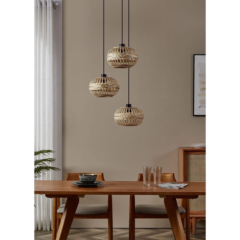 Kattovalaisin Amsfield Pyöreä ja 3 Lamppua - 48 cm - Valaistus - Sisävalaistus & lamput - Ikkunavalaisimet - Ikkunavalaisin riippuva