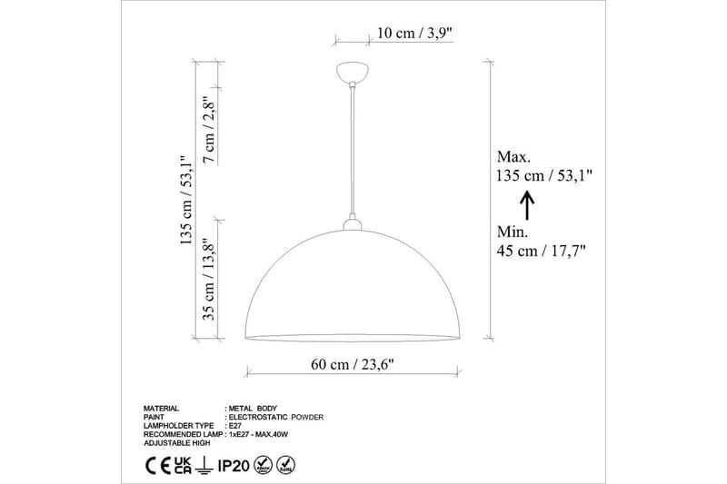 Kattovalaisin Brena Yksi Kanta Patinointi - Ruskea - Valaistus - Sisävalaistus & lamput - Ikkunavalaisimet - Ikkunavalaisin riippuva