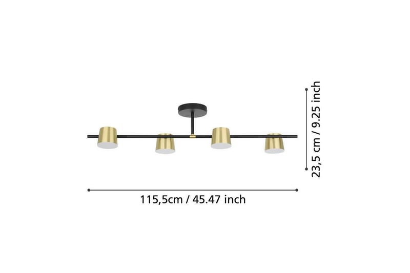 Kattovalaisin Eglo Altamira Musta/Messinki - Valaistus - Sisävalaistus & lamput - Ikkunavalaisimet - Ikkunavalaisin riippuva