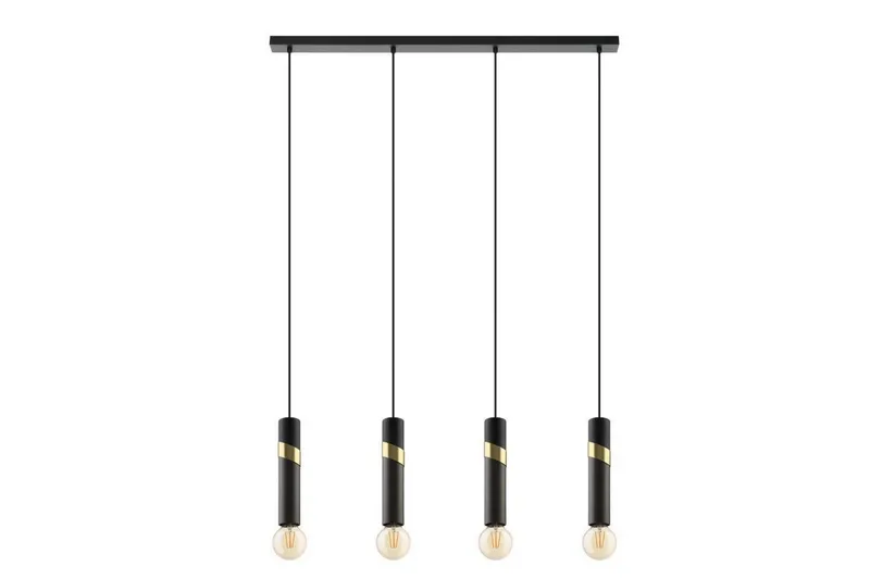 Kattovalaisin Eglo Cedral Musta/Messinki neljällä Lampulla, undefined