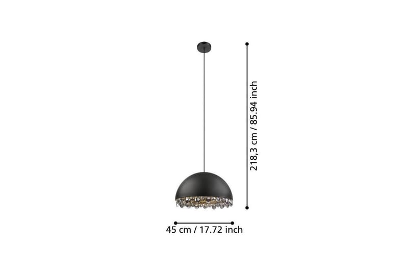 Kattovalaisin Eglo Gaetano 2 Musta/Kulta Kristalli - Valaistus - Sisävalaistus & lamput - Ikkunavalaisimet - Ikkunavalaisin riippuva