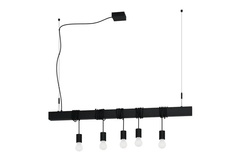 Kattovalaisin Eglo Townshend-B Musta 5 Lamppua, 5 Lamppua