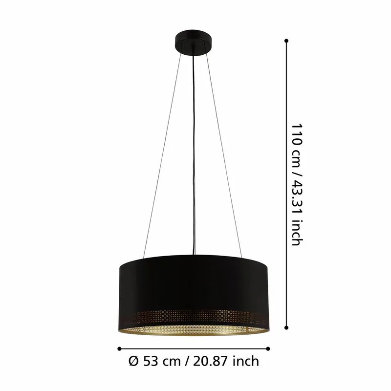 Kattovalaisin Esteperra, jossa on 3 lamppua - 53 cm - Valaistus - Sisävalaistus & lamput - Ikkunavalaisimet - Ikkunavalaisin riippuva