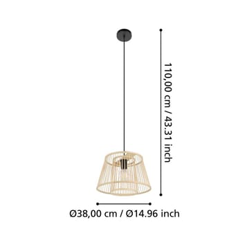 Kattovalaisin Hykeham - 38 cm - Valaistus - Sisävalaistus & lamput - Ikkunavalaisimet - Ikkunavalaisin riippuva