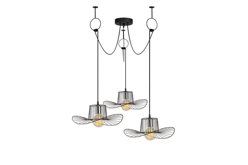 Kattovalaisin Majrula Musta Kolme pistorasiaa - Kolme pistorasiaa - Valaistus - Sisävalaistus & lamput - Ikkunavalaisimet - Ikkunavalaisin riippuva