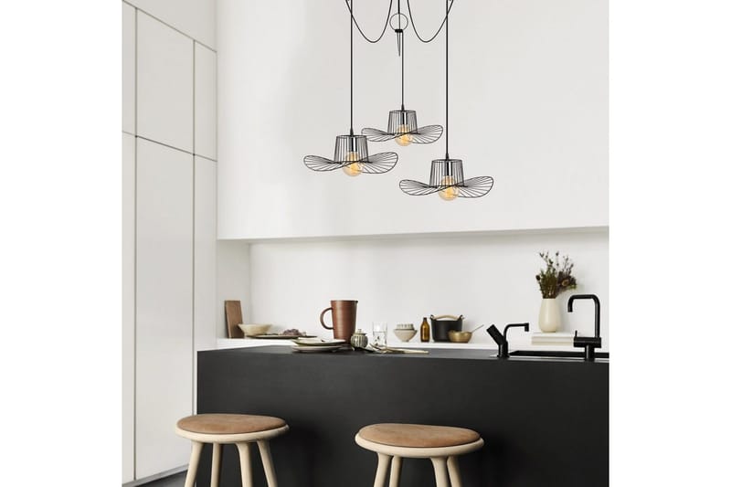 Kattovalaisin Majrula Musta Kolme pistorasiaa - Kolme pistorasiaa - Valaistus - Sisävalaistus & lamput - Ikkunavalaisimet - Ikkunavalaisin riippuva