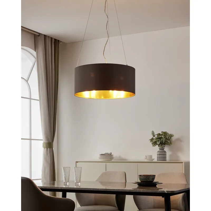 Kattovalaisin Maserlo 3 lampun kanssa - Mattanikkeli/cappuccino - Valaistus - Sisävalaistus & lamput - Ikkunavalaisimet - Ikkunavalaisin riippuva