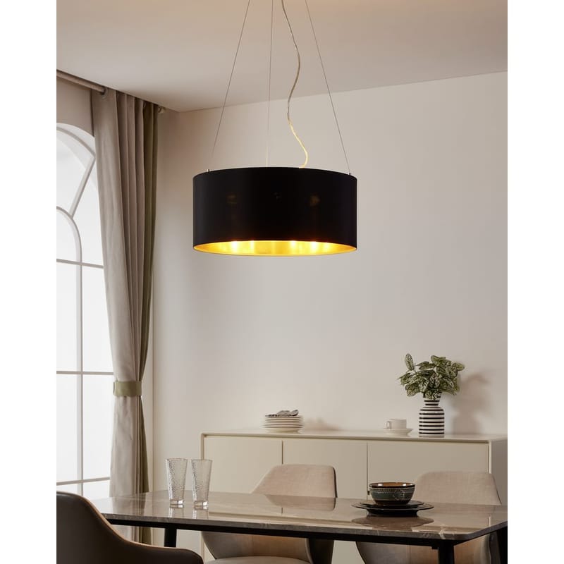 Kattovalaisin Maserlo 3 lampun kanssa - Mattanikkeli/musta - Valaistus - Sisävalaistus & lamput - Ikkunavalaisimet - Ikkunavalaisin riippuva