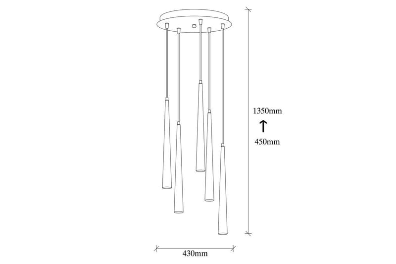 Kattovalaisin Matsuchi Musta Seitsemän pistorasiaa - Seitsemän pistorasiaa - Valaistus - Sisävalaistus & lamput - Ikkunavalaisimet - Ikkunavalaisin riippuva