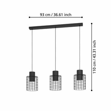 Kattovalaisin Milligan 3 lampulla - 20 cm - Valaistus - Sisävalaistus & lamput - Ikkunavalaisimet - Ikkunavalaisin riippuva