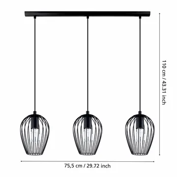 Kattovalaisin Newtown 3 lampulla - 16 cm - Valaistus - Sisävalaistus & lamput - Ikkunavalaisimet - Ikkunavalaisin riippuva