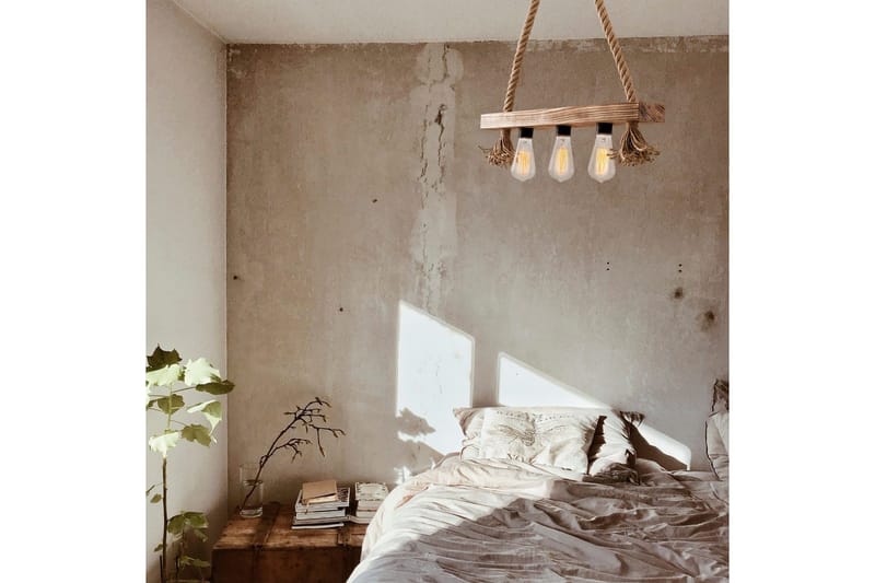 Kattovalaisin Nira puinen (60 x 9 cm) - Vaaleanvärinen puu - Valaistus - Sisävalaistus & lamput - Ikkunavalaisimet - Ikkunavalaisin riippuva