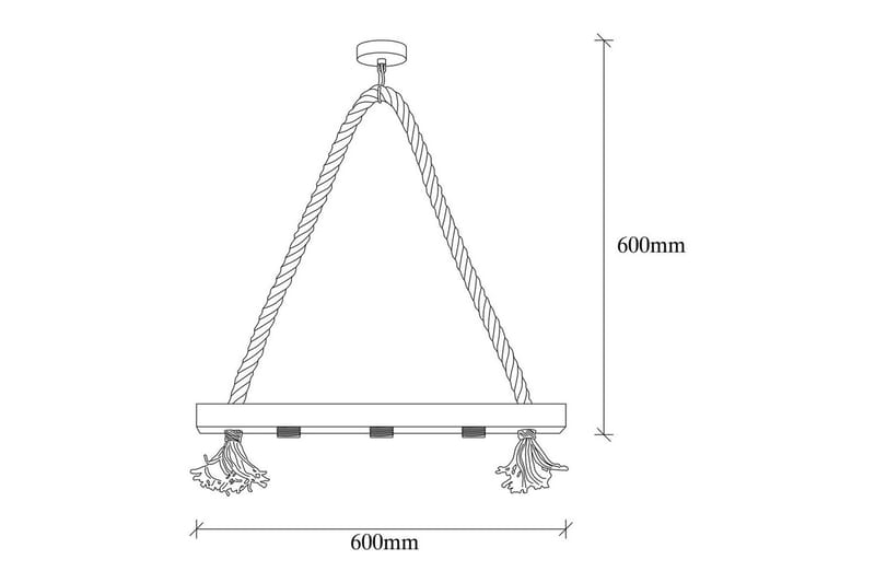 Kattovalaisin Nira puinen (60 x 9 cm) - Vaaleanvärinen puu - Valaistus - Sisävalaistus & lamput - Ikkunavalaisimet - Ikkunavalaisin riippuva