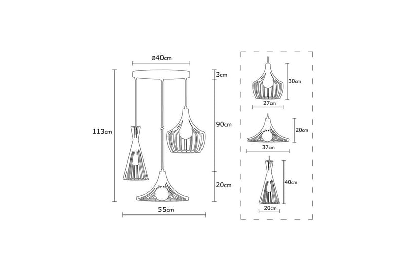 Kattovalaisin Ralden Kupari - Kulta - Valaistus - Sisävalaistus & lamput - Ikkunavalaisimet - Ikkunavalaisin riippuva