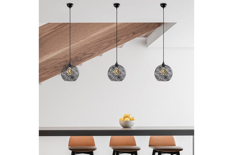 Kattovalaisin Souvik Musta - 25 x 25 x 126 cm - Valaistus - Sisävalaistus & lamput - Ikkunavalaisimet - Ikkunavalaisin riippuva