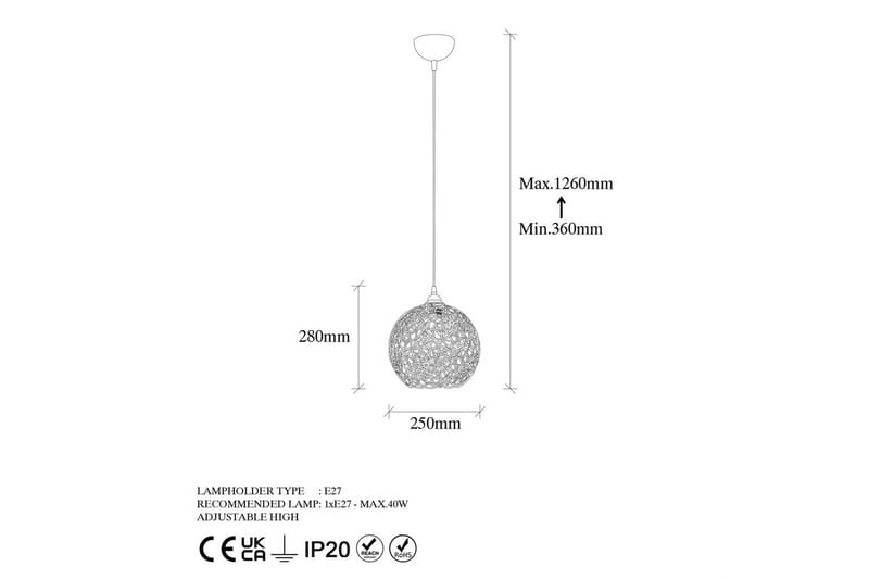 Kattovalaisin Souvik Musta - 25 x 25 x 126 cm - Valaistus - Sisävalaistus & lamput - Ikkunavalaisimet - Ikkunavalaisin riippuva
