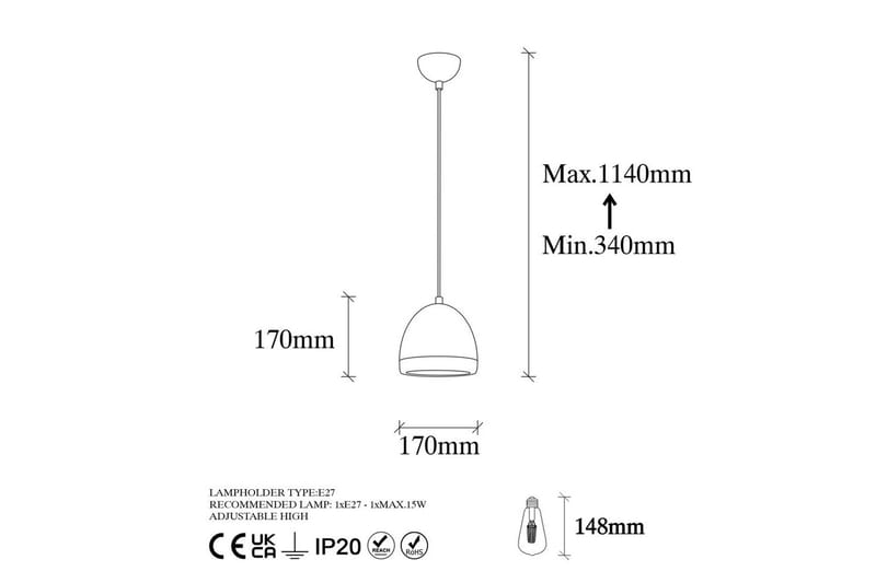 Kattovalaisin Venor Vintage - Vintage - Valaistus - Sisävalaistus & lamput - Ikkunavalaisimet - Ikkunavalaisin riippuva