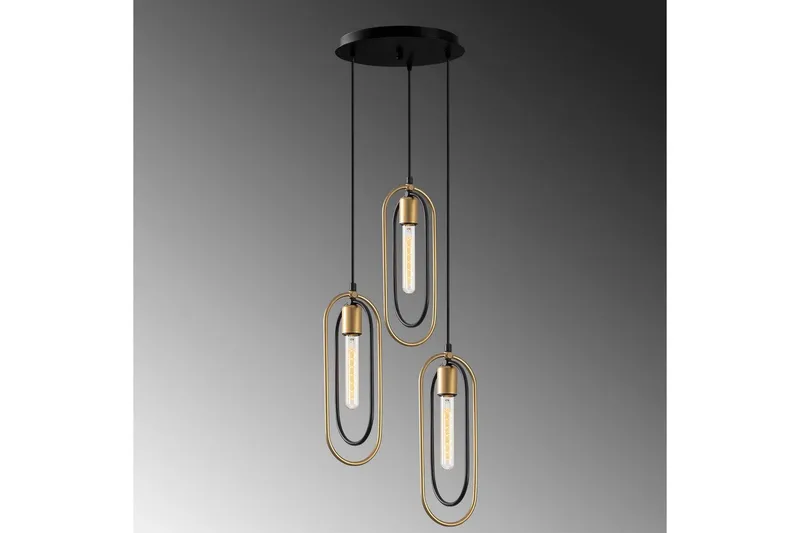 Kattovalaisin Pindor Thre Musta / Kulta - Kulta/Musta - Valaistus - Sisävalaistus & lamput - Ikkunavalaisimet - Ikkunavalaisin riippuva