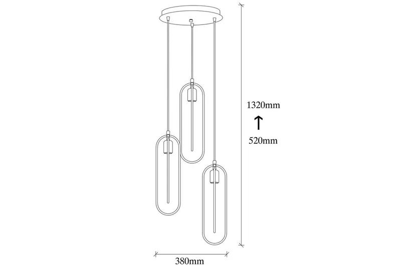 Kattovalaisin Pindor Thre Musta / Kulta - Kulta/Musta - Valaistus - Sisävalaistus & lamput - Ikkunavalaisimet - Ikkunavalaisin riippuva