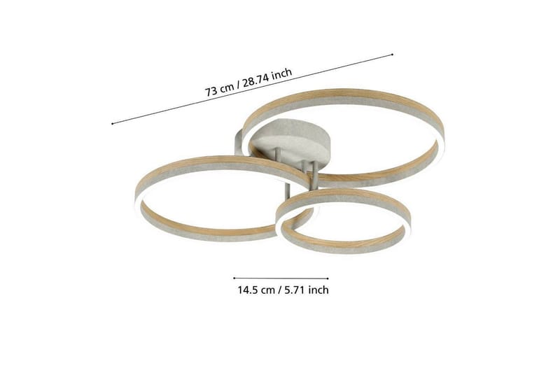 Kattovalaistus Eglo Cadinaro Harmaa/Puu Pyöreä - Valaistus - Sisävalaistus & lamput - Ikkunavalaisimet - Ikkunavalaisin riippuva