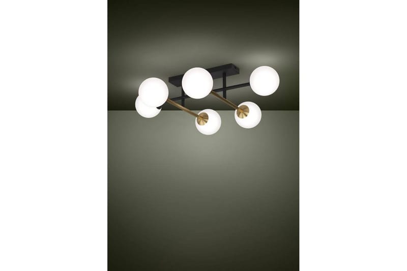 Kattovalaistus Eglo Paz Opalivalkoinen/Musta Messinki, jossa 6 Lamppua - Valaistus - Sisävalaistus & lamput - Ikkunavalaisimet - Ikkunavalaisin riippuva