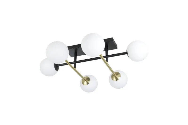 Kattovalaistus Eglo Paz Opalivalkoinen/Musta Messinki, jossa 6 Lamppua, undefined