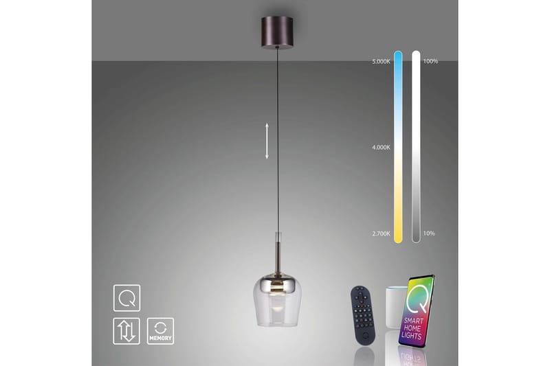 Q-Kon Paul Neuhaus Kattovalaisin - Valaistus - Sisävalaistus & lamput - Ikkunavalaisimet - Ikkunavalaisin riippuva