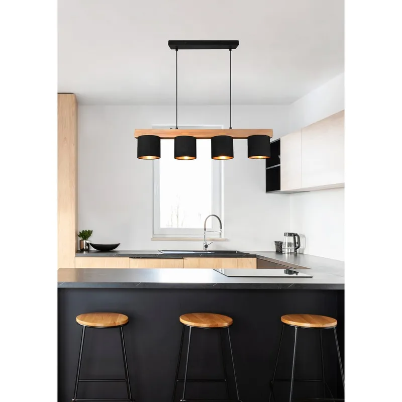 Riippuvalaisin Cameron - Musta/puu - Valaistus - Sisävalaistus & lamput - Ikkunavalaisimet - Ikkunavalaisin riippuva