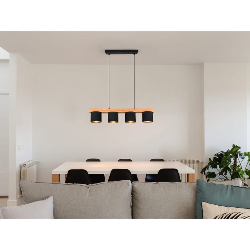 Riippuvalaisin Cameron - Musta/puu - Valaistus - Sisävalaistus & lamput - Ikkunavalaisimet - Ikkunavalaisin riippuva
