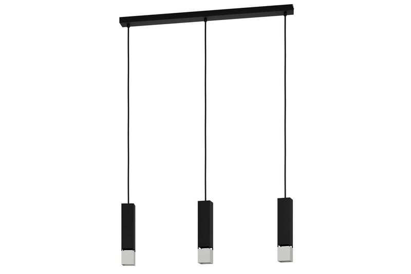 Riippuvalaisin Eglo Butrano 3 lamppua, Musta/Hopea