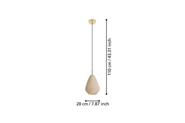 Riippuvalaisin Eglo Caprarola - Beige/Messinki - Valaistus - Sisävalaistus & lamput - Ikkunavalaisimet - Ikkunavalaisin riippuva