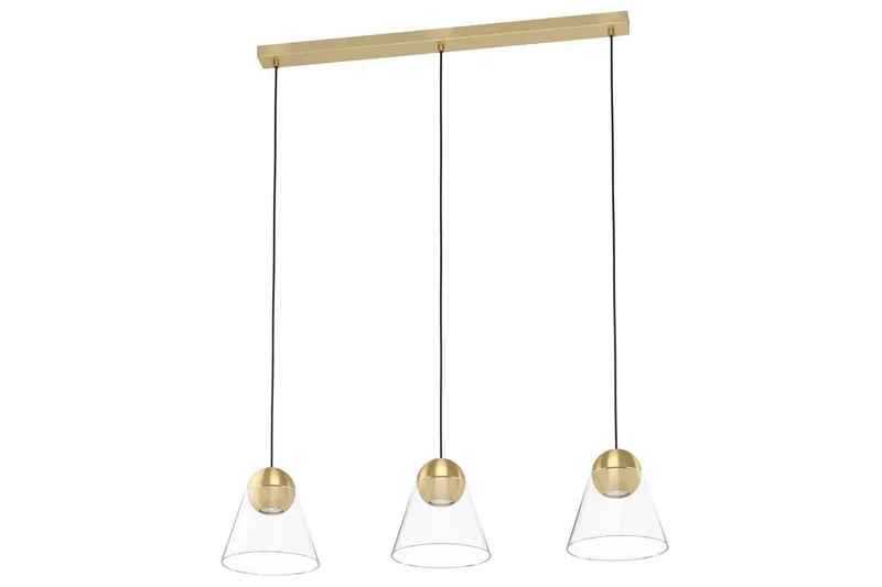 Riippuvalaisin Eglo Cerasella kolmella lampulla, Messinki/Kulta